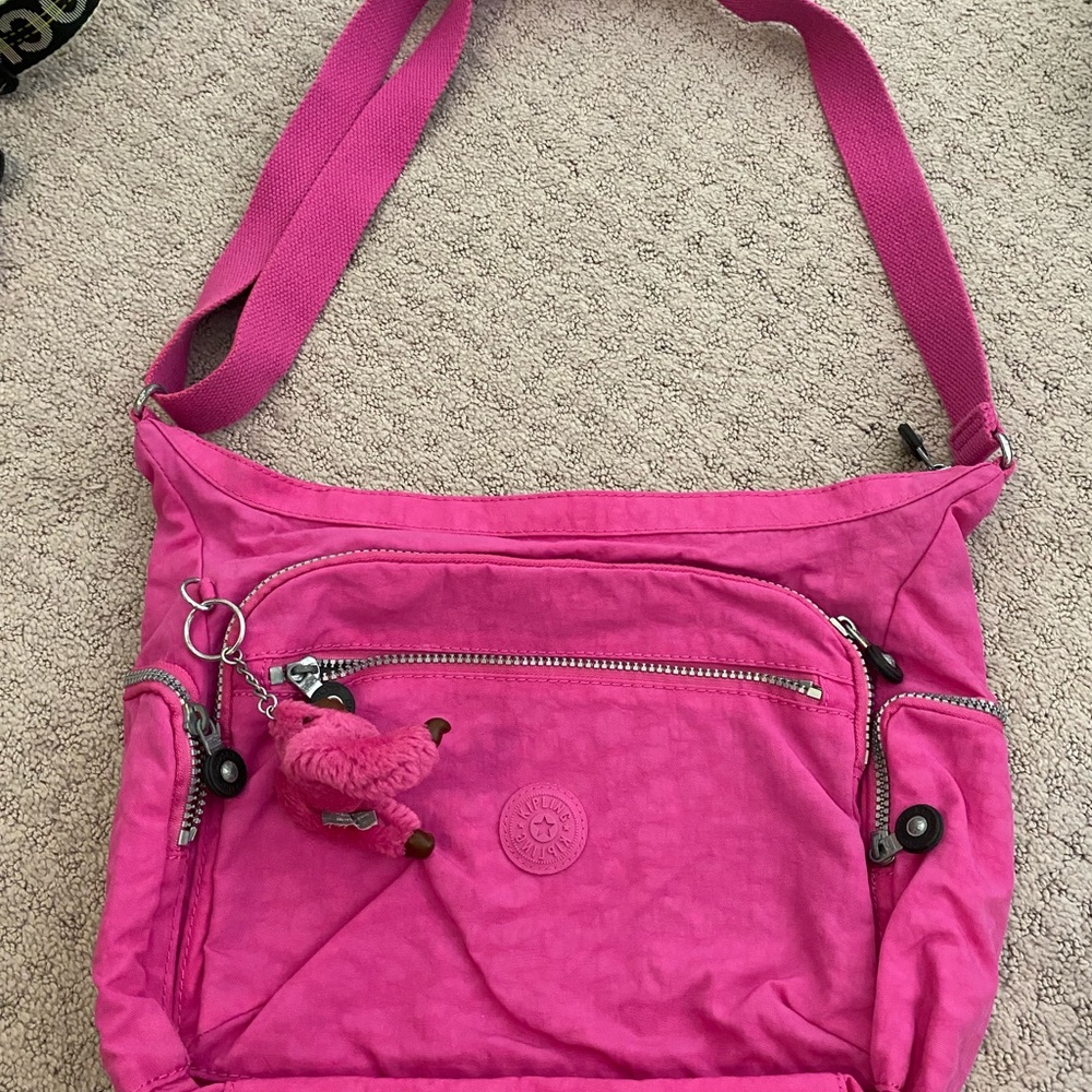 Pink Kipling Medium Shoulder Bag